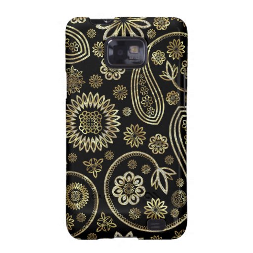 Retro Paisley &Circles -Gold & Diamonds Pattern Samsung Galaxy S Case