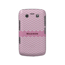 Retro pale pink chevron pattern BlackBerry case