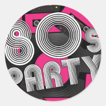 Retro Party Background Stickers