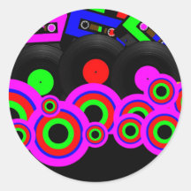 Retro Party Design Sticker