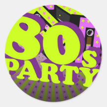 Retro Party Stickers