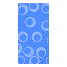 Retro pattern. Circle design in blue. Picture Card