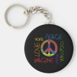 Retro Peace Key Chains