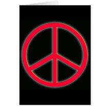 RETRO PEACE SIGN GREETING CARD