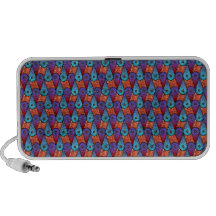 Retro Peacock Feathers Portable Speakers