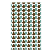 Retro Pears Craft Paper Custom Stationery
