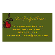 Retro Pears Fruit Business Card