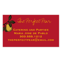 Retro Pears Fruit Business Cards