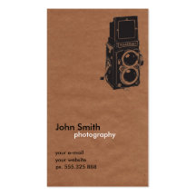 retro photographer vintage business card