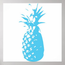 Retro Pineapple Print posters