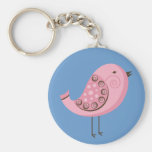 Retro Pink Bird Key Chains