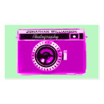 Retro Pink Camera Photography Business Cards