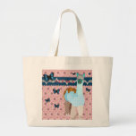 Retro Pink Floral Alpaca Bag