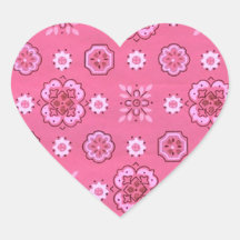Retro Pink Heart Sticker