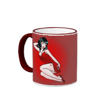 Retro Pinup Coffee Cup Vintage 50s Pinup Girl Mug
