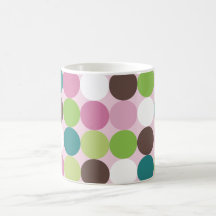Retro polka dotted mug