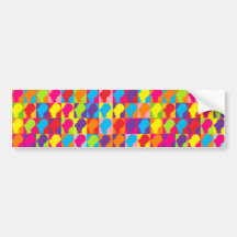 Retro Pop Multicolor BeeHives Bumper Stickers