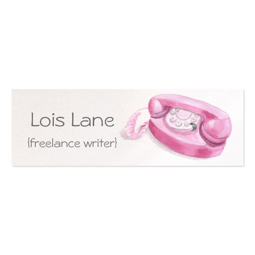 Retro Princess Telephone Skinny Card Business Card Templates