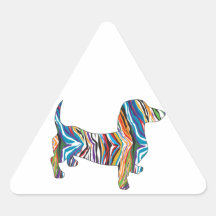 Retro Psychedelic Dachshund Sticker