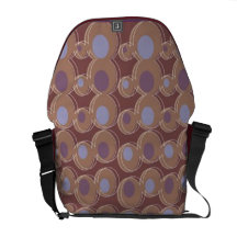 Retro Purple Bubble Messenger Bag