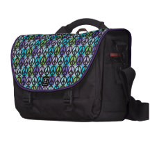 Retro Purple Peace Sign Laptop Bag