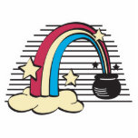 retro rainbow and pot o gold photo sculptures