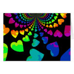 Retro rainbow hearts blank all occasion greeting cards