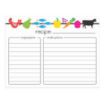 Retro Recipe Card Post Cards