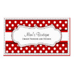 Retro Red polka dot business cards