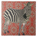 Retro Red Zebra Tile tiles