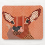 Retro Reindeer Orange Mousepad