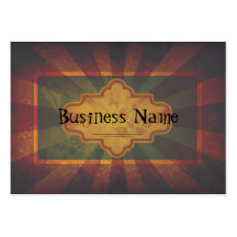 Retro Rich Colours Starburst Business Card