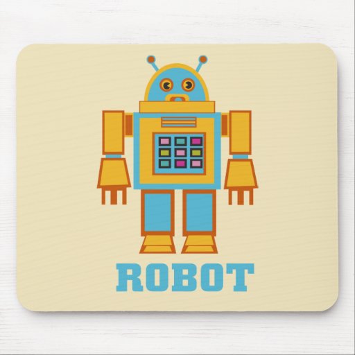 Retro Robot Mouse Pad