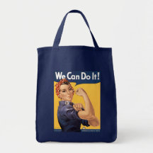 Retro Rosie We Can Do It Canvas Bag