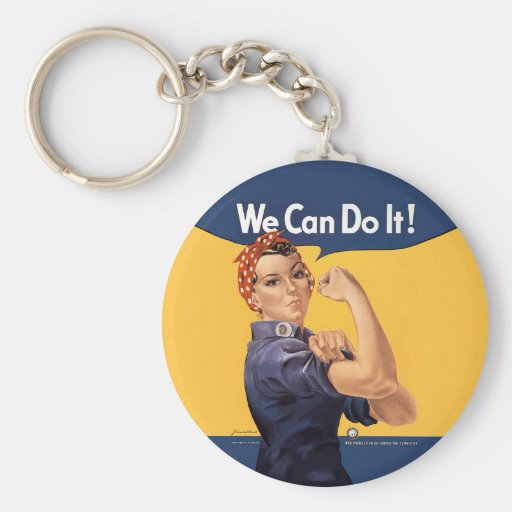 Retro Rosie We Can Do It Key Chain