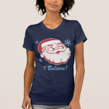Retro Santa Believe T Shirt