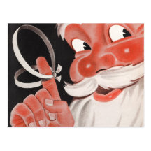 Retro Santa Christmas Postcards