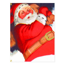 Retro Santa Christmas Postcards
