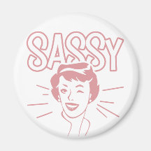 Retro Sassy Attitude Magnets