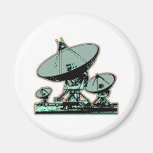 Retro Satellite Dish Magnets