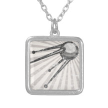 Retro satellite necklace