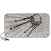 Retro satellite portable speakers