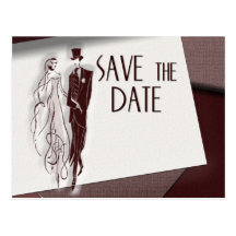 Retro Save the date Postcards