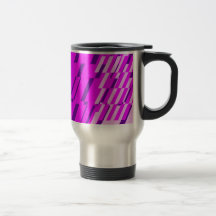 Retro Shatter Square Pink Purple Travel Mug