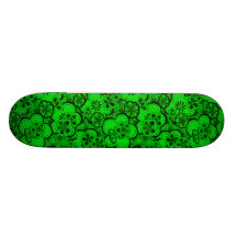 Retro Sissy Flowers Green Emerald Girly Skateboard