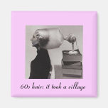 Retro Sixties Hair Fridge Magnet