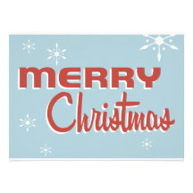 Retro Snowflake Christmas Party Invitation