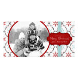 Retro Snowflakes Photo Card