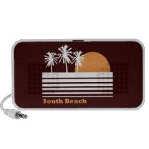 Retro South Beach Doodle iPod Speakers