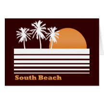 Retro South Beach Greeting Card